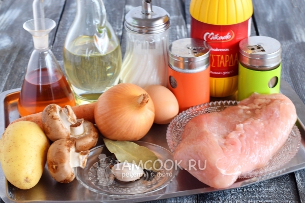 Ингредиенты для салата «Грибная поляна» от Аллы Ковальчук