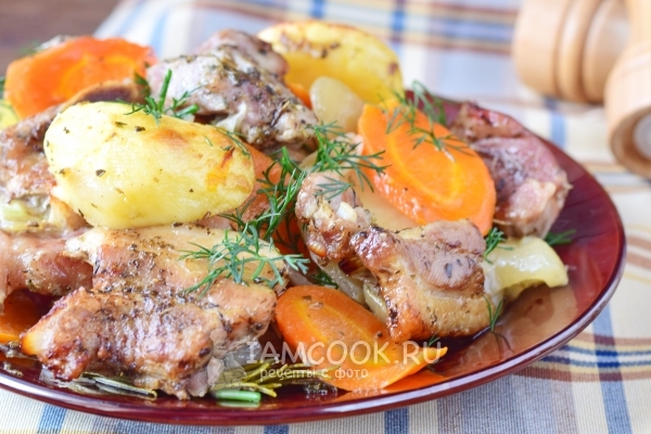 Рецепт картошки с мясом в рукаве