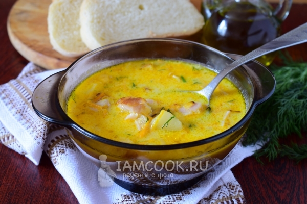 Рецепт сырного супа с копченой курицей