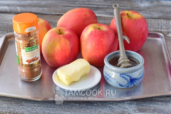 Ингредиенты для яблок, запеченных в духовке с медом