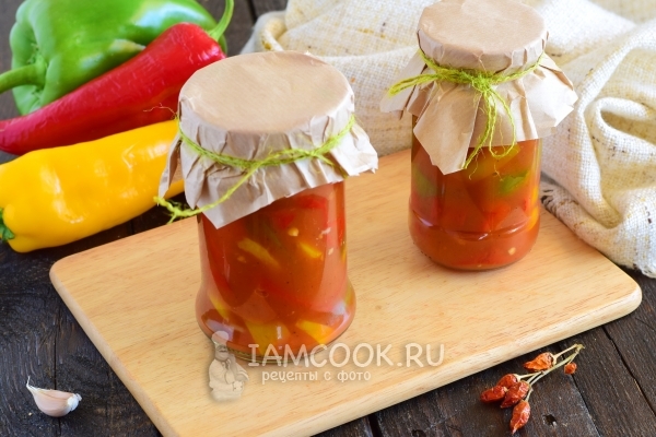 Фото болгарского перца в томатном соке на зиму