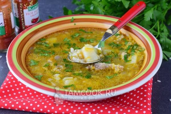 Рецепт рисового супа с мясом и картошкой