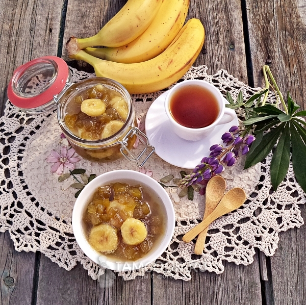 Рецепт варенья из ревеня с бананом