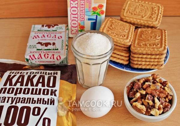 Шоколадная колбаска из печенья и какао | Как приготовить на aikimaster.ru