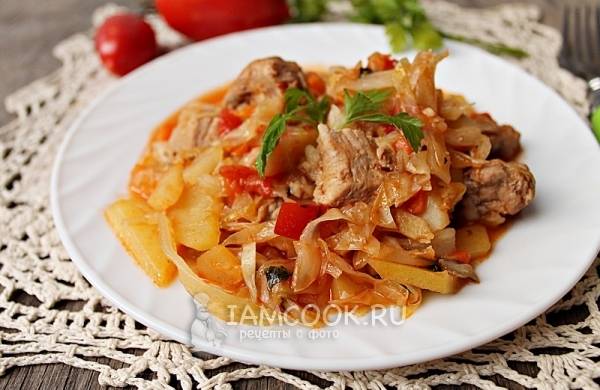 Рагу из кабачков, капусты, картошки и мяса - рецепт приготовления с пошаговыми фото