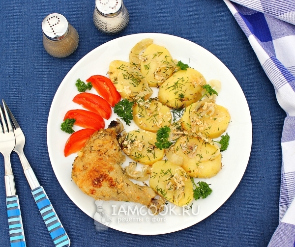 Рецепт курицы с картошкой в сливках в духовке