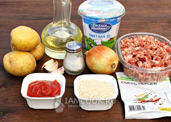 Тефтели с картошкой в духовке – рецепт с фото пошагово