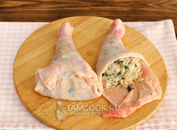 Рецепт сочных фаршированных куриных окорочков с грибами | Кулинария, Еда, Грибы