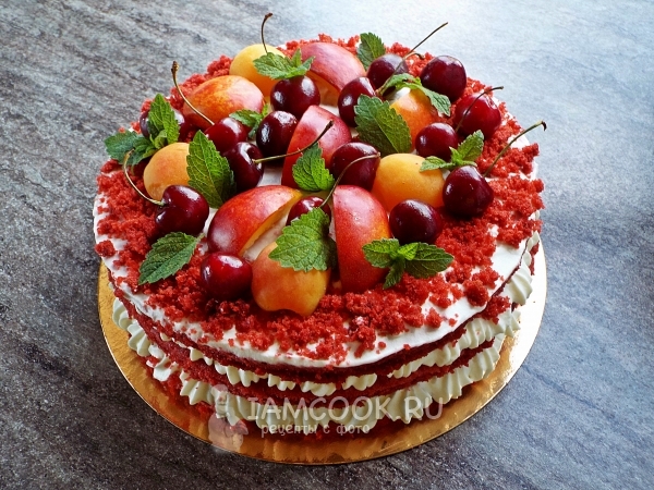 Рецепт торта «Красный бархат» с сырно-сливочным кремом