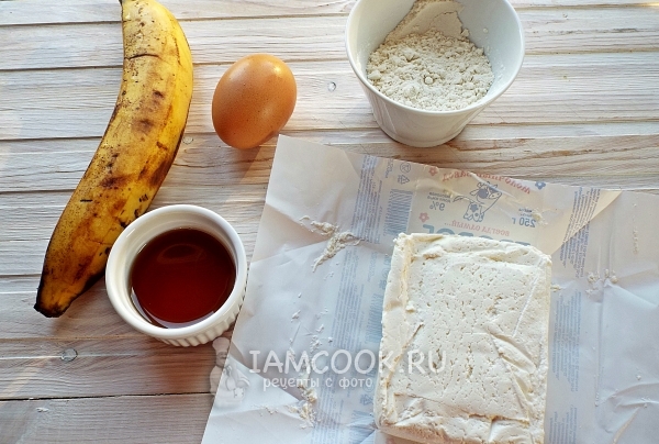 Ингредиенты для сырников с бананом и медом