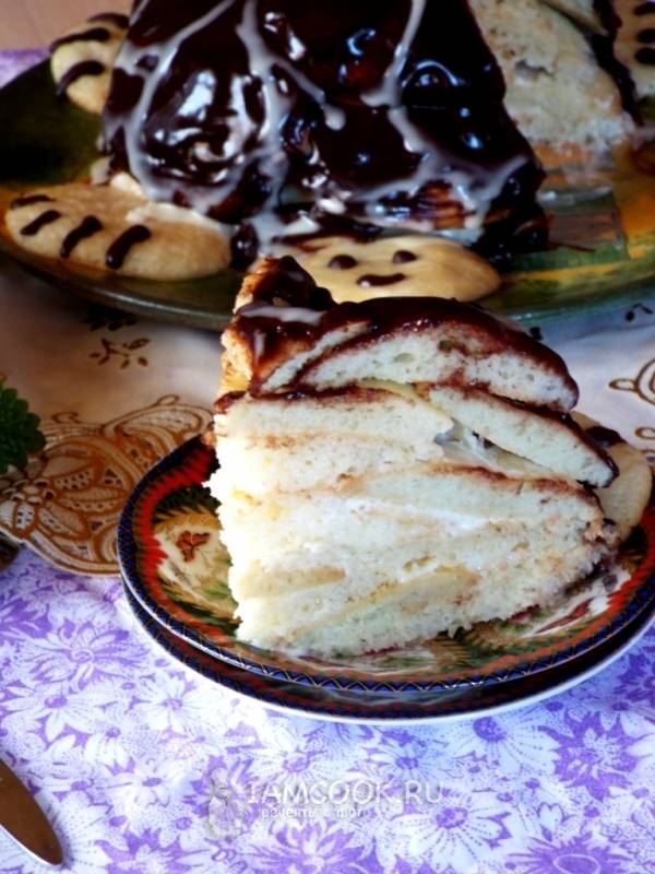 Торт Черепаха со сметанным кремом и сгущенкой