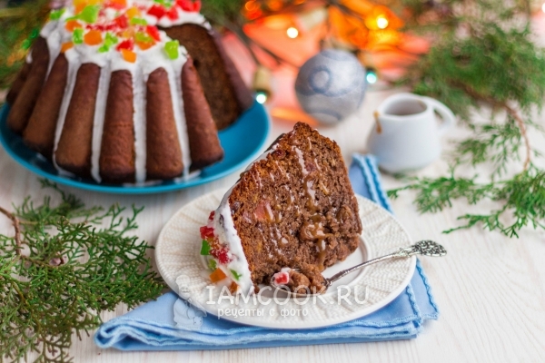 Фото имбирного рождественского пряного кекса