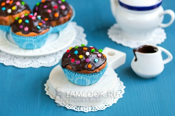 Фото шоколадной глазури для кексов