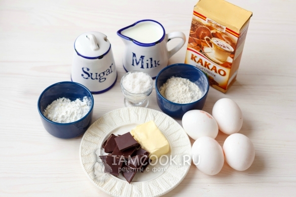 Ингредиенты для шоколадного заварного крема