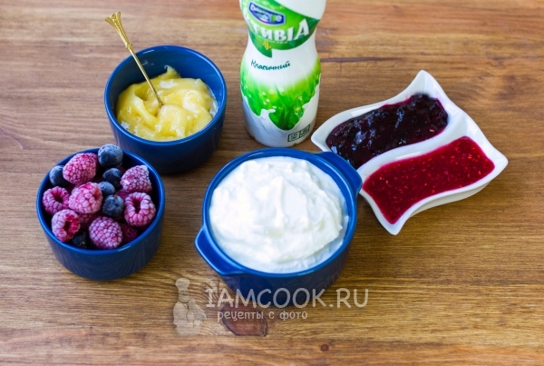 Ингредиенты для замороженного йогурта в домашних условиях