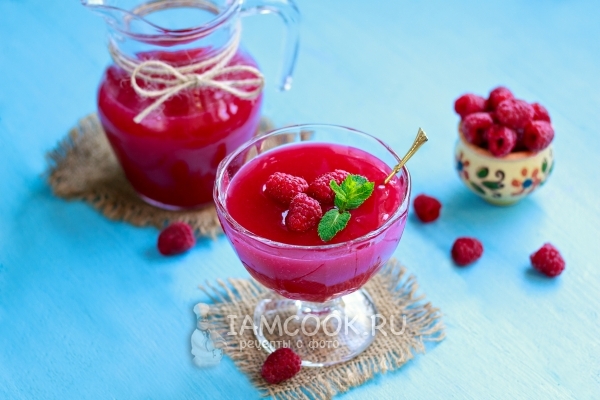 Рецепт малинового киселя