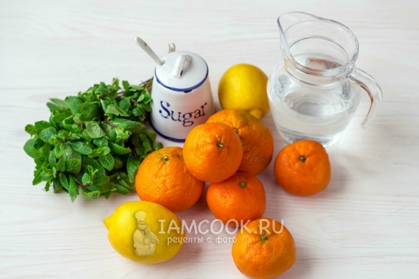 Ингредиенты для мандаринового лимонада в домашних условиях