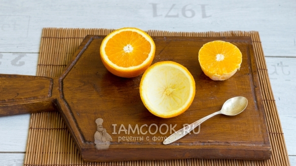 Удалить мякоть апельсина