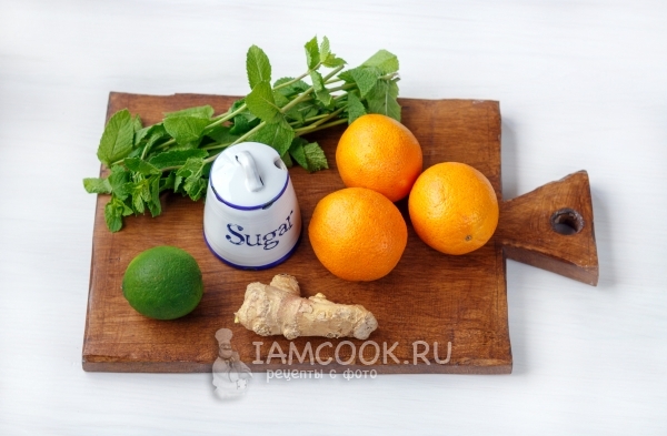 Ингредиенты для апельсиновой граниты