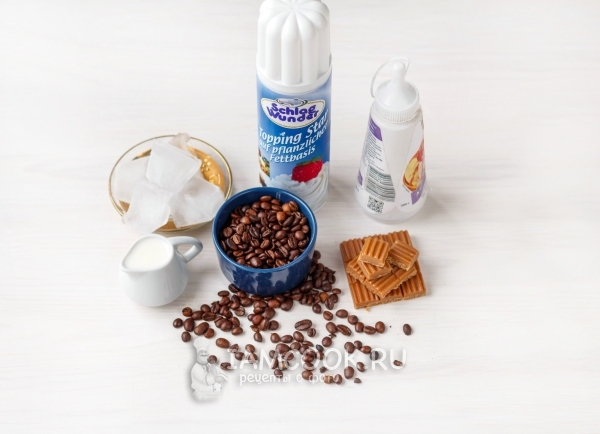 Ингредиенты для кофе фраппучино в домашних условиях
