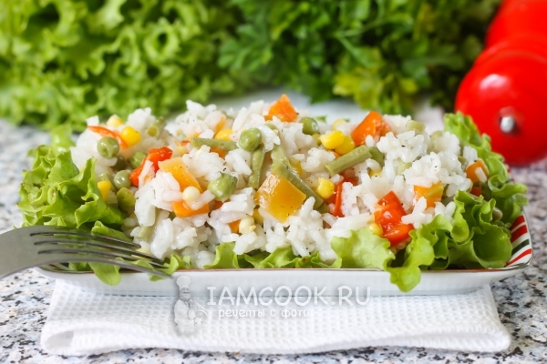 Рецепт риса с замороженными овощами
