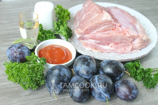 Ингредиенты для абхазского шашлыка из свинины