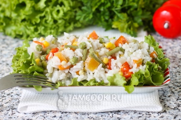 Фото риса с замороженными овощами