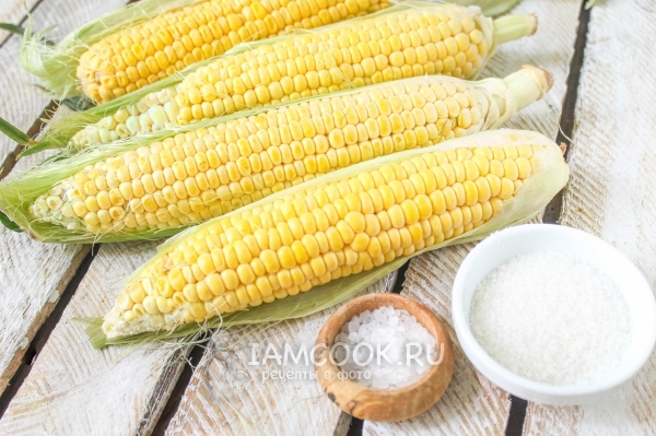 Ингредиенты для консервированной кукурузы в домашних условиях на зиму
