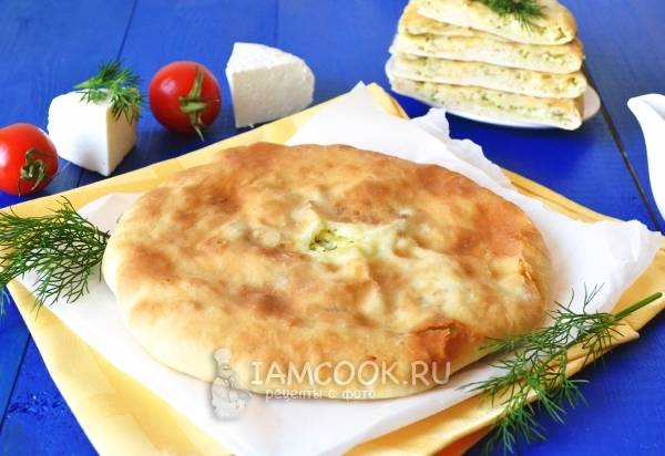 Осетинский пирог c сыром и зеленью