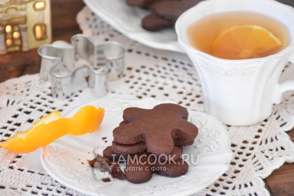 Фото шоколадного печенья с апельсиновой цедрой