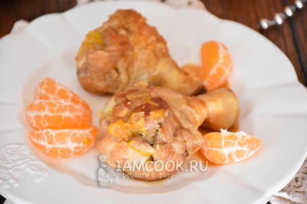 Рецепт куриных голеней с мандаринами