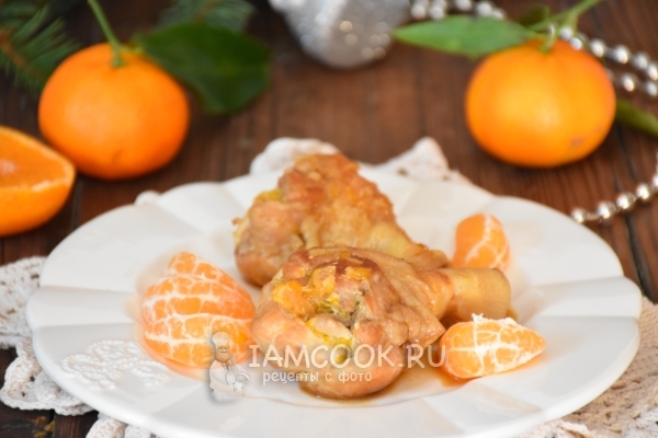 Фото куриных голеней с мандаринами