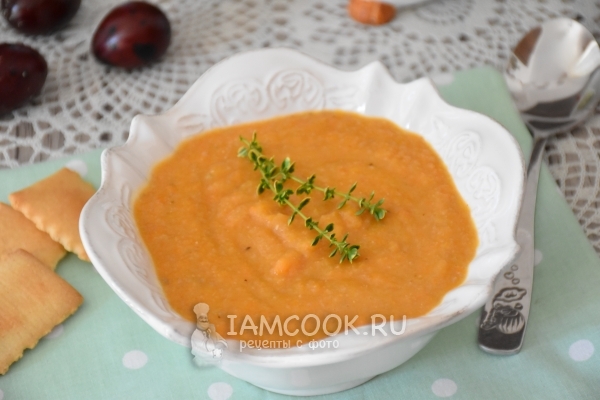 Рецепт морковного супа-пюре с фасолью