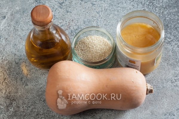 Ингредиенты для салата из тыквы с медом
