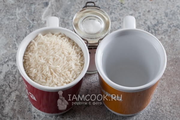 Ингредиенты для риса в микроволновке