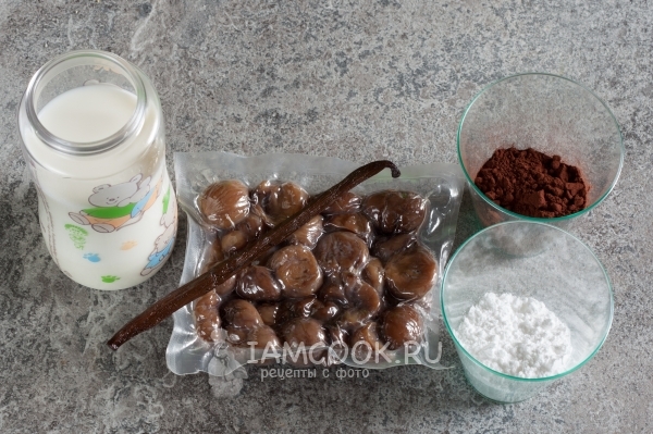 Ингредиенты для конфет из каштанов