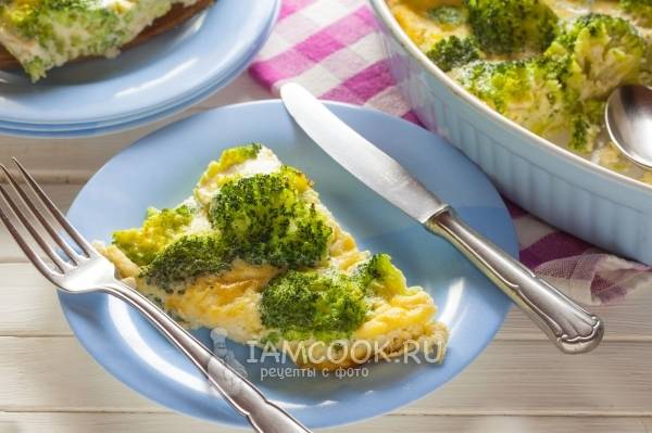 Омлет с брокколи в духовке - рецепт с фото пошагово