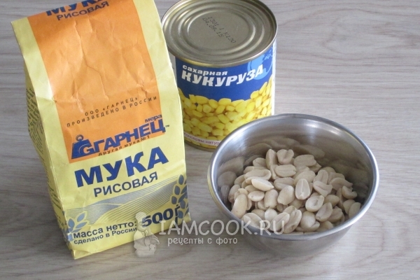 Ингредиенты для блинов Апам балик (Apam balik)