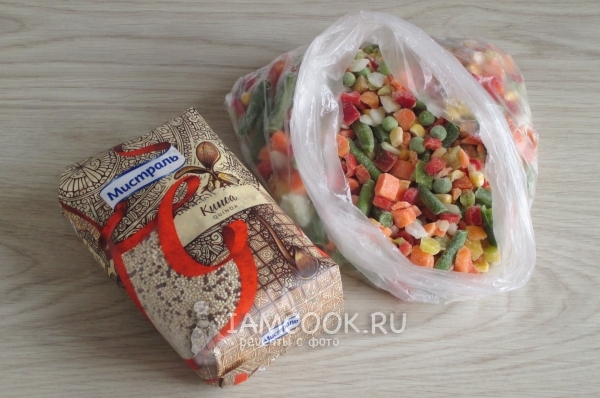 Ингредиенты для овощного супа с киноа