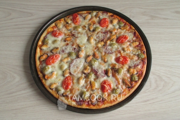 Рецепт пиццы с мидиями