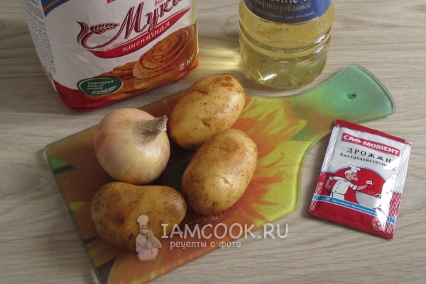 Ингредиенты для постного пирога с картошкой