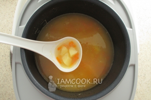 Сварить суп в мультиварке