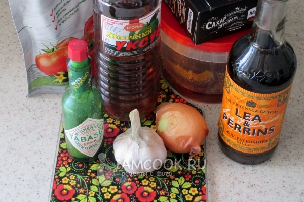 Ингредиенты для соуса для шашлыка томатный с медом