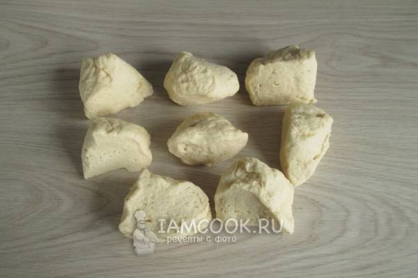 Разделить тесто на части