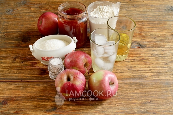 Ингредиенты для постного штруделя с яблоками
