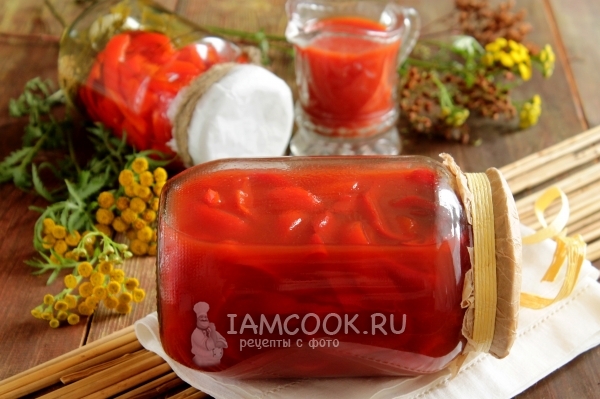 Фото лечо с томатным соком на зиму