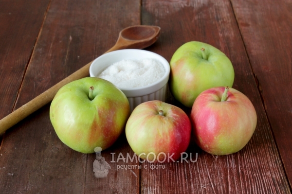 Ингредиенты для прозрачного варенья из яблок дольками