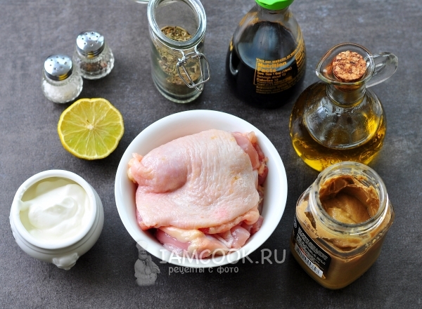Ингредиенты для шашлыка из курицы в духовке на шпажках