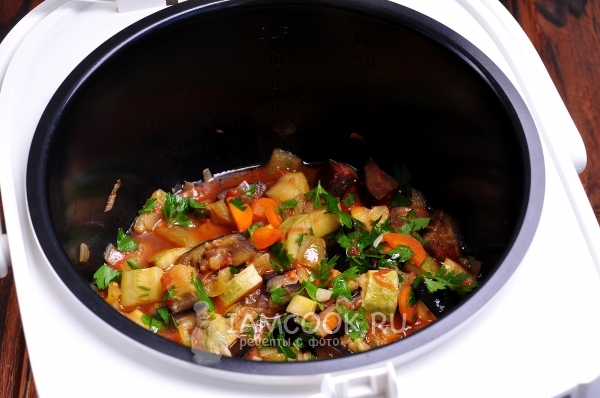 Рецепт овощного рагу с баклажанами и кабачками в мультиварке