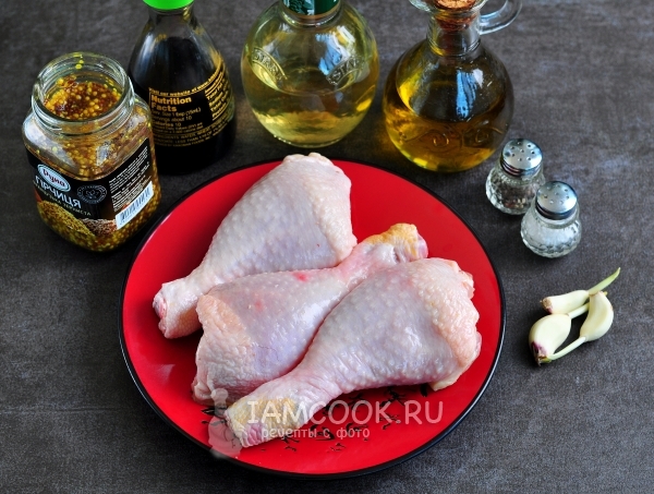 Ингредиенты для куриных ножек в рукаве в духовке
